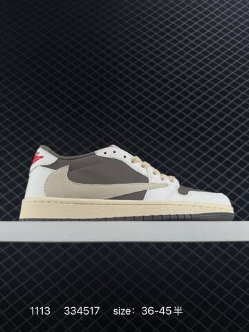 Jordan Air Jordan 1 Low OG SP Travis Scott Reverse Mocha White Brown Beige Cream Red EU 36-45 Sneaker - Unisex BS-80287
