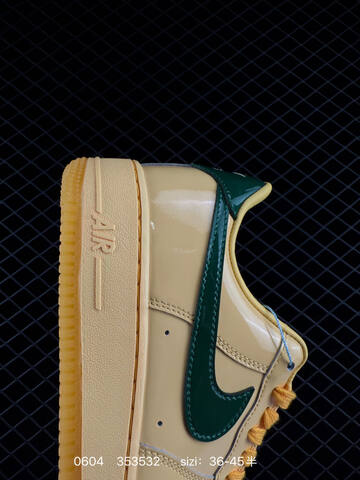 Nike Air Force 1 07 LV8 Beige Dark Green Yellow Gum EU 36-45 Skate - Unisex (BS-70992)
