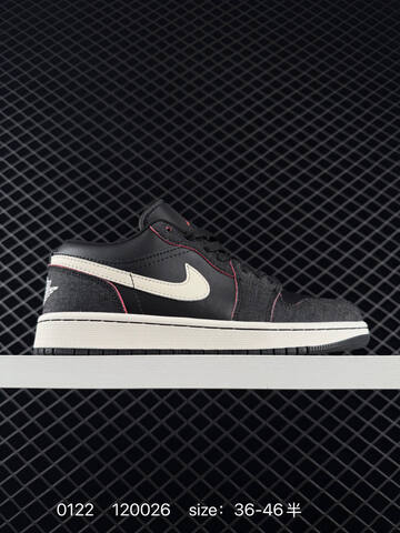 Jordan Air Jordan 1 Low Black White Red EU 36-46 Sneaker - Unisex (BS-79789)