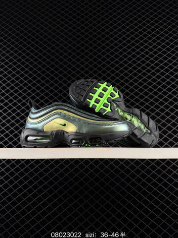 Nike Air Max 97 95 Ducks Of a Feather II1711-900 Black Grey Neon Green Metallic Gold EU 36-46 Lifestyle - Unisex (BS-69984)