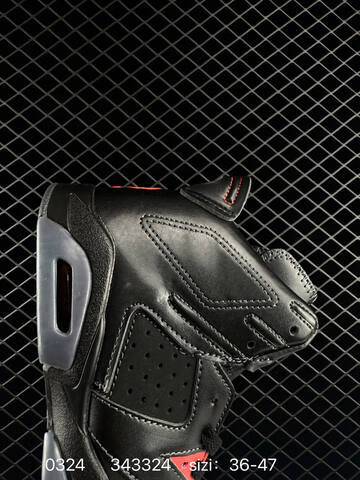 Jordan Air Jordan 6 Retro Black Red Metallic Silver EU 36-47 Basketball Shoe - Unisex (BS-79614)