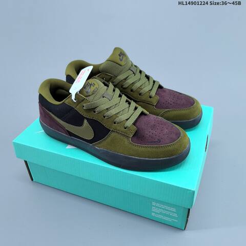 Nike SB Force 58 Purple Brown White Olive Black EU 36-45 Skate Shoe - Unisex BS-62494