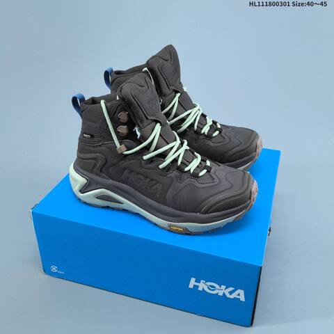 HOKA Kaha 3 High GTX Brown Cream Light Green Blue EU 40-45 Trail Shoe Trail Running Sneakers - Men's (BS-69391)