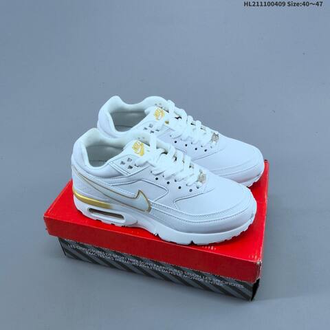 Nike Air Max BW White Metallic Gold EU 40-47 Running Shoe - Men's (BS-60858)