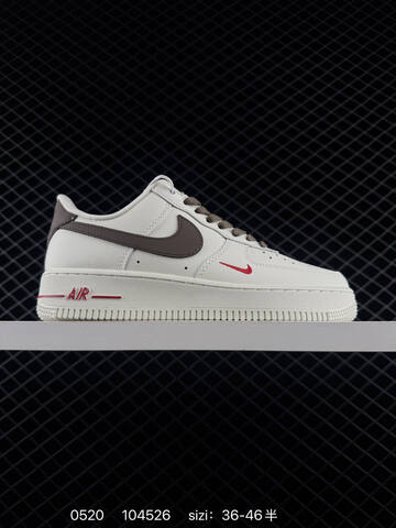 Nike Air Force 1 07 Low Off White Brown Red Silver EU 36-46 Lifestyle - Unisex BS-71348