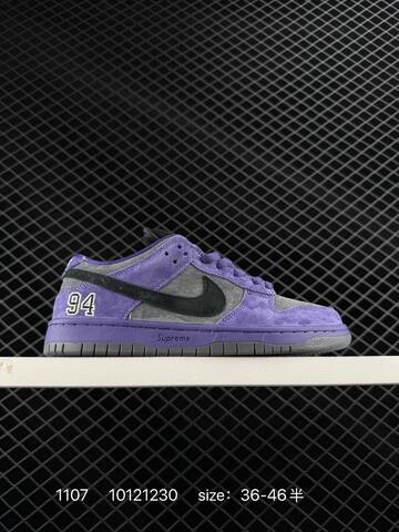 Nike SB Dunk Low Pro OG Supreme Purple Gray Black EU 36-46 5 Skate - Unisex (BS-74326)