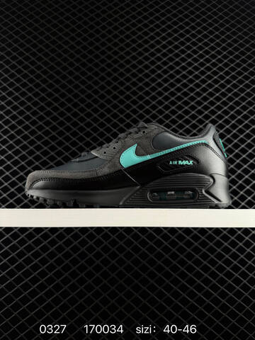 Nike Air Max 90 Black Grey White Blue EU 40-46 Lifestyle - Men's (BS-72442)