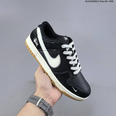 Nike Dunk SB Low Stussy Black White Sail Gum EU 36-45 Skate Shoe - Unisex BS-60300