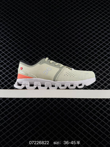 On Running Cloud X4 Light Grey Dark Grey Neon Green Black EU 36-45 Running Shoe Running Sneakers - Unisex (BS-85003)