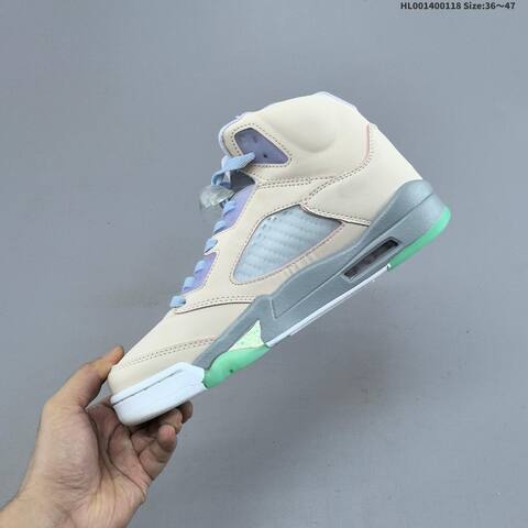 Jordan Air Jordan 5 Retro SE Easter Cream Lavender Light Blue Mint Green 36 47 Basketball - Unisex (BS-66930)