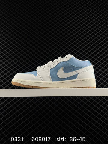 Jordan Air Jordan 1 Low White Light Blue Sail Gum Brown EU 36-45 Sneaker - Unisex BS-79576