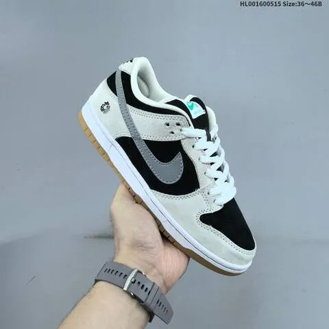 Nike SB Dunk Low Light Grey Black Grey White Gum EU 36-46 Skate Shoe - Unisex BS-60335
