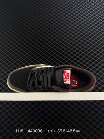 Jordan Air Jordan 1 Low Travis Scott Fragment DM7866-140 Black White Olive Cream Red EU 35 5-48 5 Sneaker - Unisex (BS-80244)