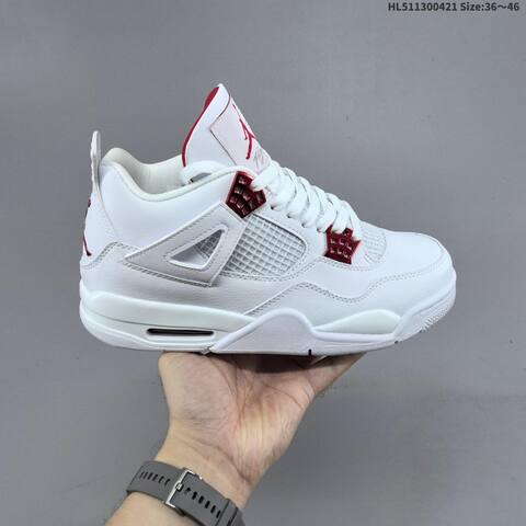 Jordan Air Jordan 4 Retro White Red EU 36-46 Basketball - Unisex (BS-66105)