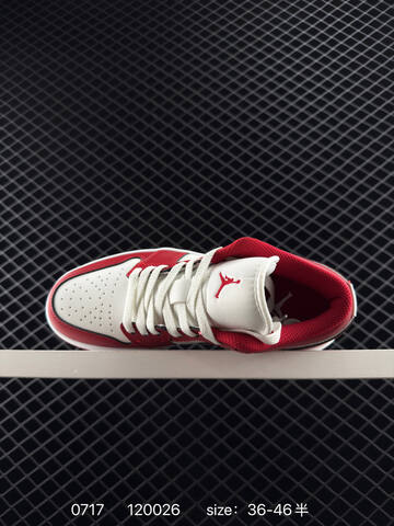 Jordan Air Jordan 1 Low White Red Black EU 36-46 Sneaker - Unisex BS-81055