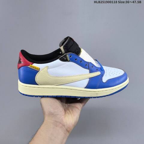 Nike Air Jordan 1 x Travis Scott White Blue Black Red 36 47 5 Lifestyle - Unisex (BS-66925)