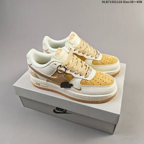 Nike Air Force 1 07 Low Off White Light Gold EU 36-45 Sneaker - Unisex (BS-63659)