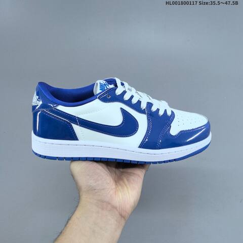 Nike Air Jordan 1 Low Storm Blue White Royal Blue 35 5-47 5 Basketball - Unisex (BS-66947)