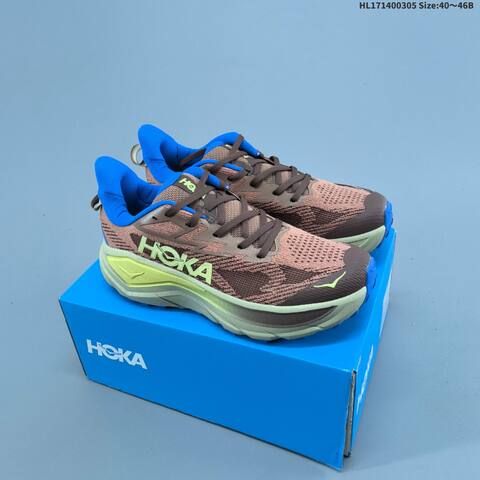 HOKA Challenger 8 Mint Green White Orange Black EU 36-41 Running Shoe Running Sneakers - Unisex (BS-69387)
