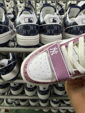 MLB Chunky Liner 3 ASXP025 White Purple Dark Pink Sneaker Casual