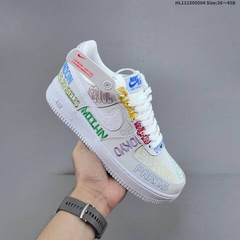 Nike Air Force 1 07 LV8 II1549 100 White Multicolor EU 36-45 Sneaker - Unisex BS-60523
