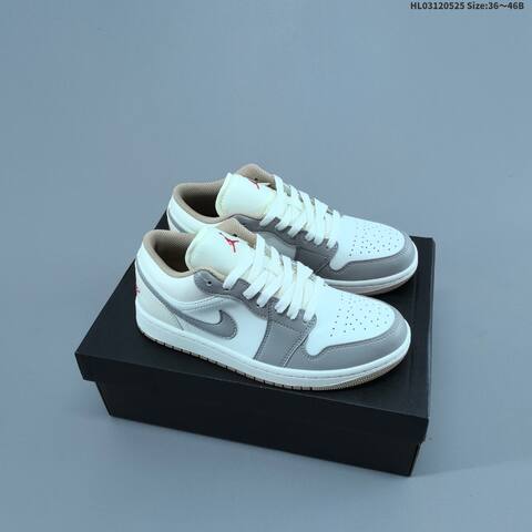 Jordan Air Jordan 1 Low Multiple Colorways Shown White Navy White Grey Navy White Red White Black EU 36-46 Basketball - Unisex BS-65882