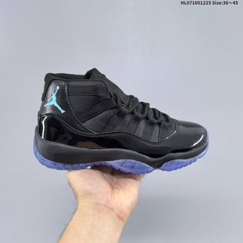 Jordan Air Jordan 11 Retro High Black Blue 36 45 Basketball - Unisex (BS-67275)