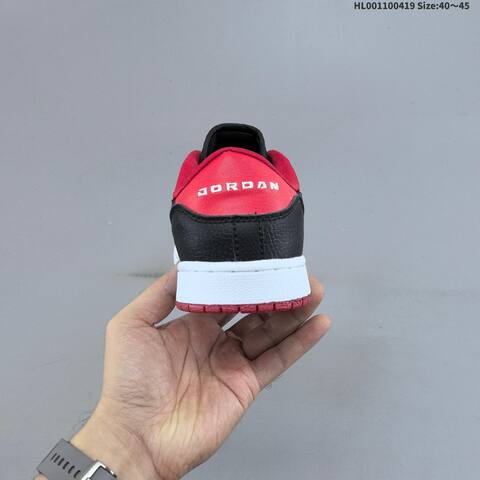 Jordan Air Jordan 1 Low Black Red White EU 40-45 Basketball - Men's (BS-66135)