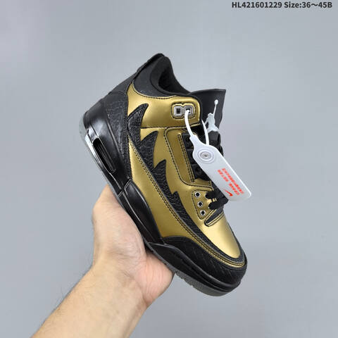 Jordan Air Jordan 3 Retro Gold Black EU 36-45 Basketball - Unisex (BS-67192)