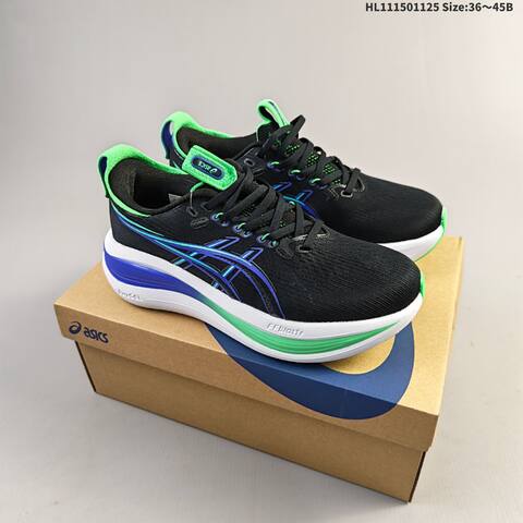 ASICS Gel-Nimbus 27 Black Green Blue White EU 36-45 Running Shoe Running Sneakers - Unisex (BS-69231)