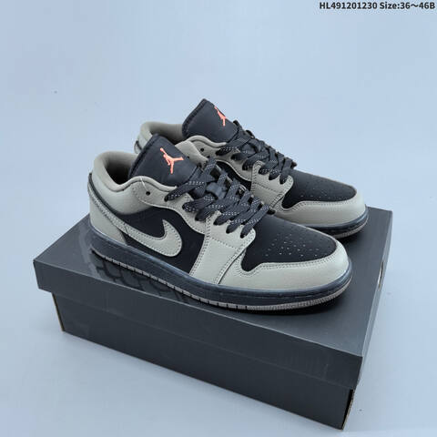 Jordan Air Jordan 1 Low Black Grey EU 36-46 Casual - Unisex (BS-67181)
