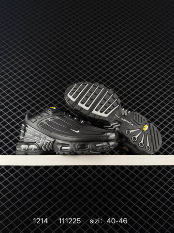 Nike Air Max Plus Tuned Air Black Silver EU 40-46 Running - Men's (BS-73702)