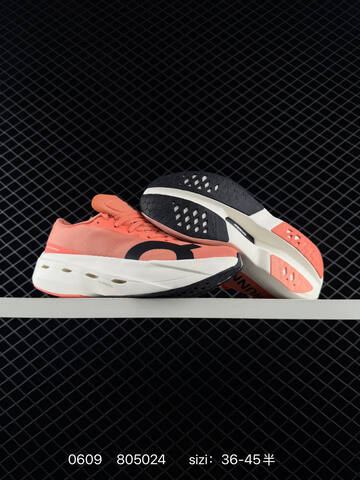 On Cloudboom Strike Coral Orange White Black EU 36-45 Running Shoe Running Sneakers - Unisex (BS-85181)