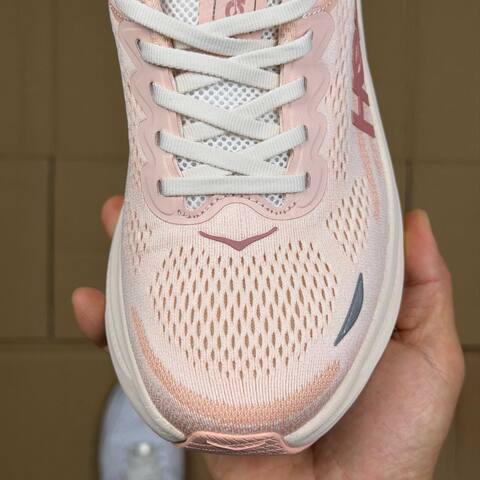 HOKA Bondi 9 Light Pink Off White Rose Running Shoe Running Sneakers (BS-86915)