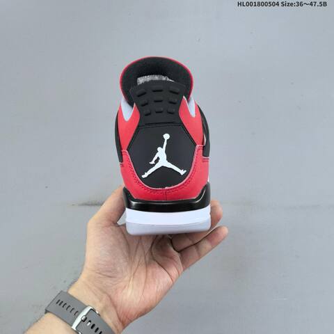 Jordan Air Jordan 4 Retro Toro Bravo Red Black White 36 47 5 Basketball - Unisex (BS-66051)