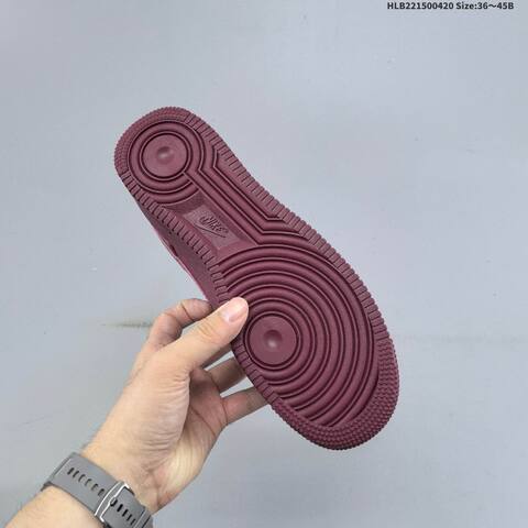 Nike Air Force 1 07 LV8 IO9970-638 Burgundy Gold EU 36-45 Sneaker - Unisex (BS-60624)