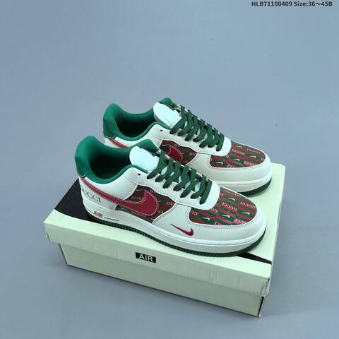 Nike Air Force 1 07 LV8 Black Red White Green EU 36-45 Sneaker - Unisex BS-60864