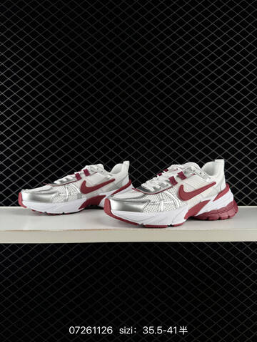 Nike V2K Run White Silver Burgundy EU 35 5-41 Running - Unisex BS-70071