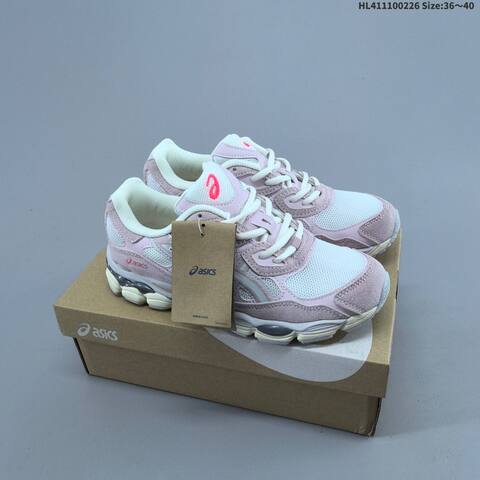 ASICS GEL-NYC White Pink Silver Cream EU 36-40 Running Shoe Running Sneakers - Unisex (BS-69019)