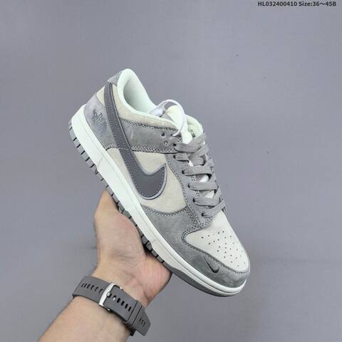 Nike Dunk SB Low Light Grey Dark Grey Off White EU 36-45 Skate Shoe - Unisex BS-60828