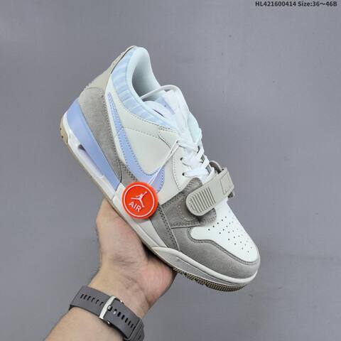 Nike Air Jordan Legacy 312 Low White Grey Light Blue 36 46B Basketball - Women s BS-66188