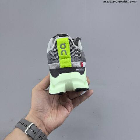 On Cloudsurfer Trail Dark Gray Neon Green EU 36-45 Trail Shoe Trail Running Sneakers - Unisex (BS-69508)