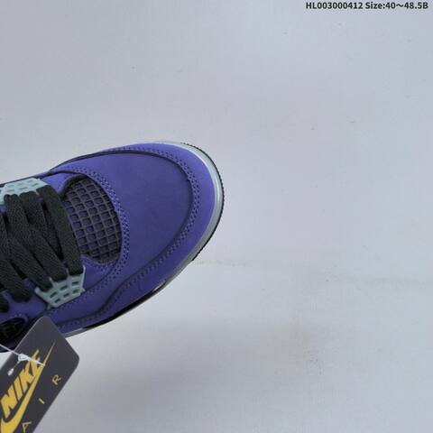 Jordan Air Jordan 4 Retro OG Imperial Purple Black Grey Yellow 40 48 5 Basketball - Men's (BS-66226)
