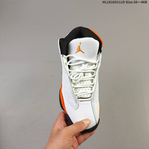 Jordan Air Jordan 13 White Black Orange 36-46B Basketball - Women's (BS-63456)