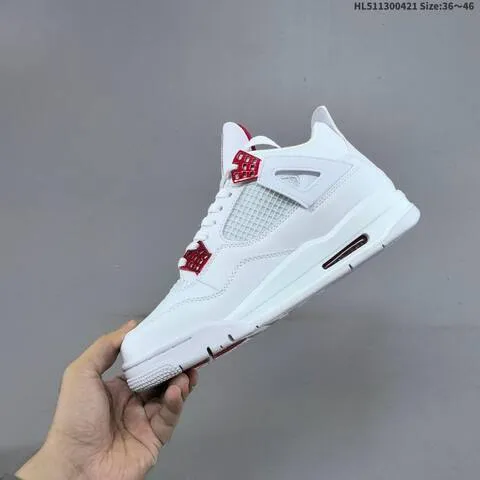 Jordan Air Jordan 4 Retro White Red EU 36-46 Basketball - Unisex BS-66105