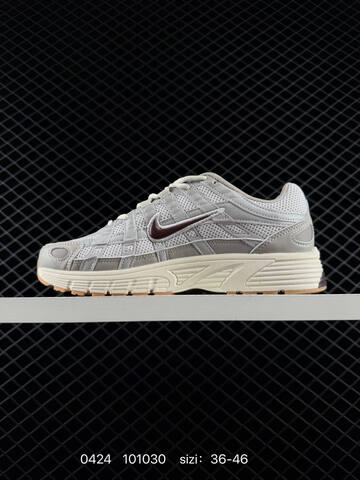 Nike P-6000 Light Grey Burgundy Cream Gum EU 36-46 Running - Unisex (BS-71904)