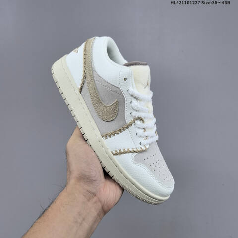 Jordan Air Jordan 1 Low White Brown Red Gold Animal Print EU 36-46 Lifestyle - Unisex (BS-67233)