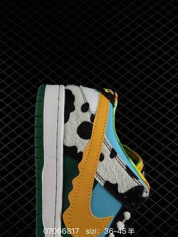Nike SB Dunk Low Pro QS Chunky Dunky CU3244-100 Blue Black White Yellow Green EU 36-45 Skate - Unisex (BS-70382)
