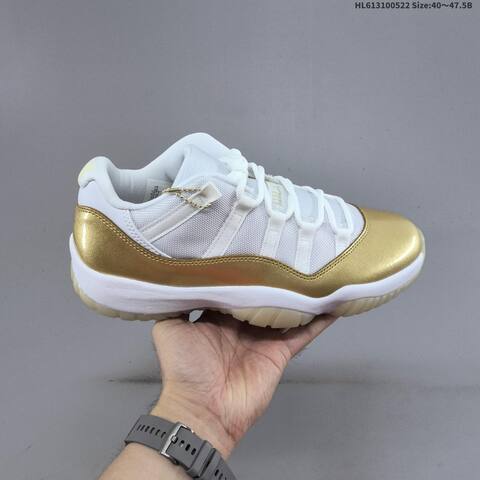 Jordan Air Jordan 11 Retro White Gold 40 47 5B Basketball - Men's (BS-65902)