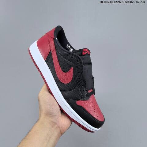 Jordan Air Jordan 1 Low OG Black Red White Banned 36 47 5 Casual - Unisex (BS-67259)